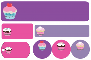 Cupcake Starter Label Pack 6