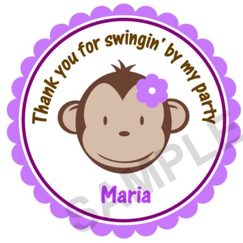 Mod Monkey Personalized Stickers