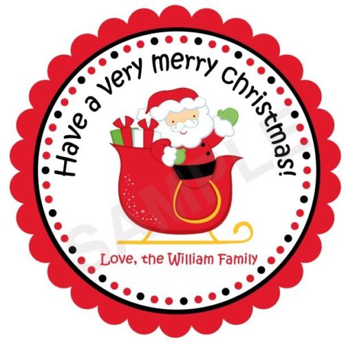 Santa Personalized Stickers