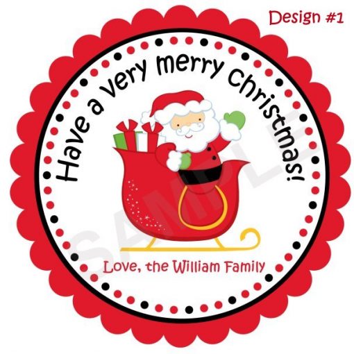 Santa Personalized Stickers