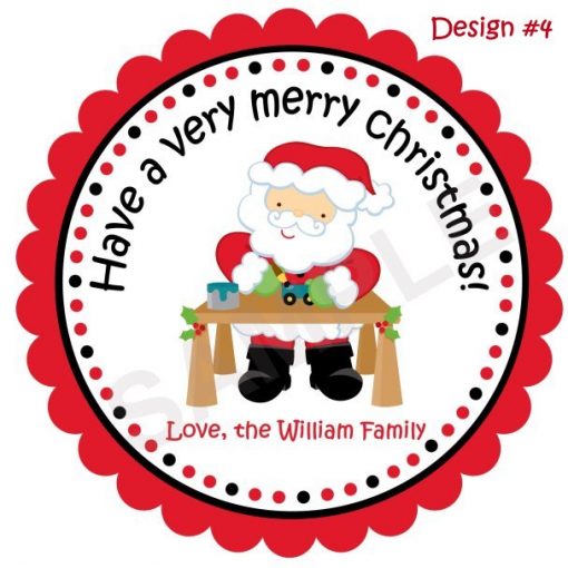 Santa Personalized Stickers