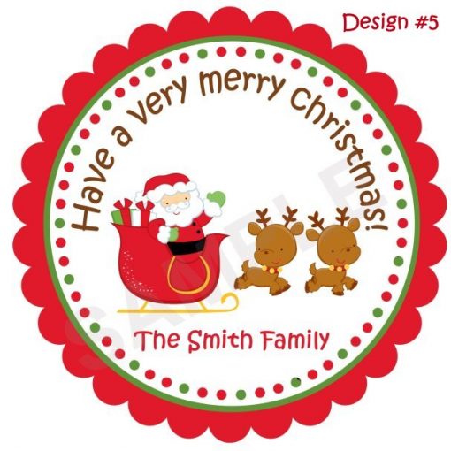 Santa Personalized Stickers