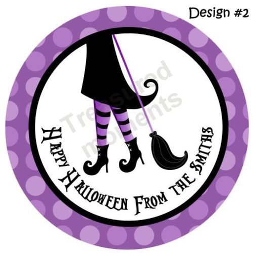 Halloween Witch Feet Personalized Stickers