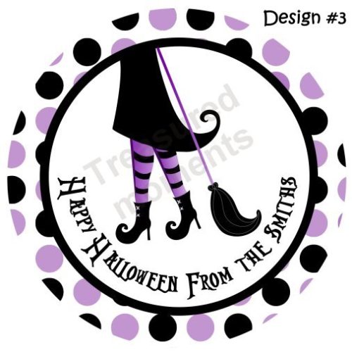 Halloween Witch Feet Personalized Stickers